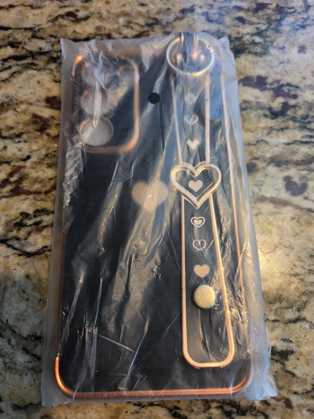 New Samsung 23 Plus Case  black with gold hearts